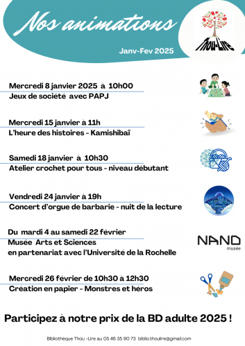 Liste des animations janv25